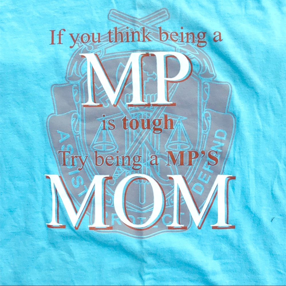 Military police mom t shirt in med